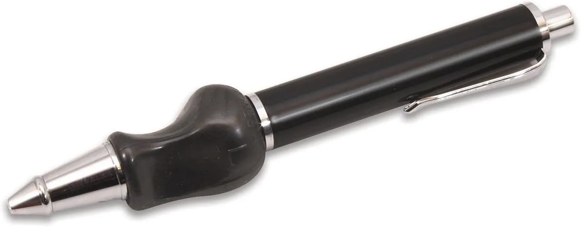 The Pencil Grip Heavyweight Ballpoint Pen with Grip, Ergonomic and Best Pens for Smooth Writing, 2.4 Oz- TPG-651, Black