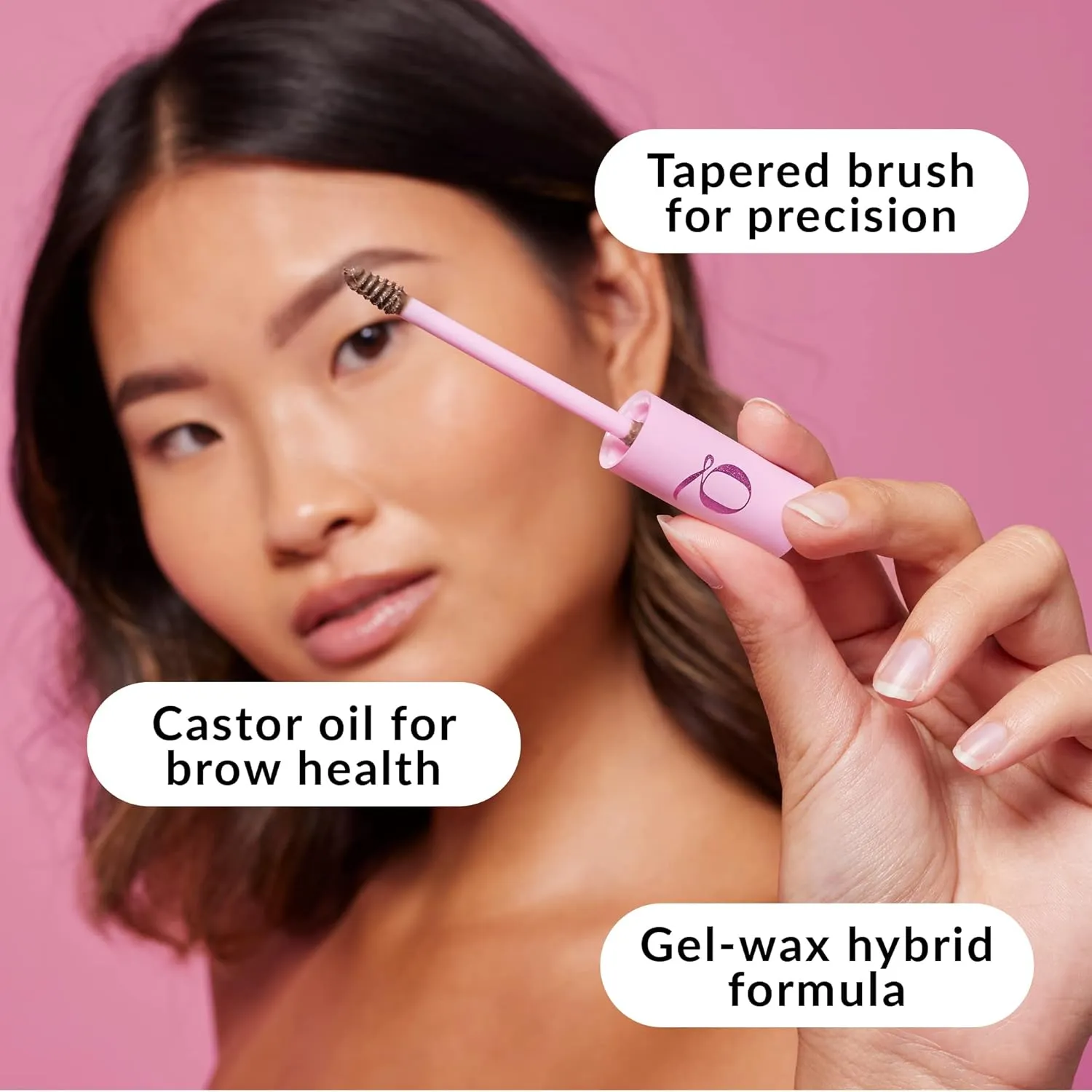 THE QUICK FLICK 2-In-1 Tinted Temporary Eyebrow Lamination Gel Fortified with Castor Oil – Smudge-Proof & Long-Lasting Eyebrow Gel – Vegan, Cruelty-Free Formula (Light - 3g / 0.1 Oz)