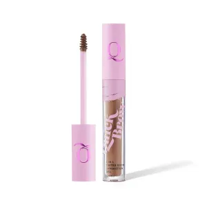 THE QUICK FLICK 2-In-1 Tinted Temporary Eyebrow Lamination Gel Fortified with Castor Oil – Smudge-Proof & Long-Lasting Eyebrow Gel – Vegan, Cruelty-Free Formula (Light - 3g / 0.1 Oz)