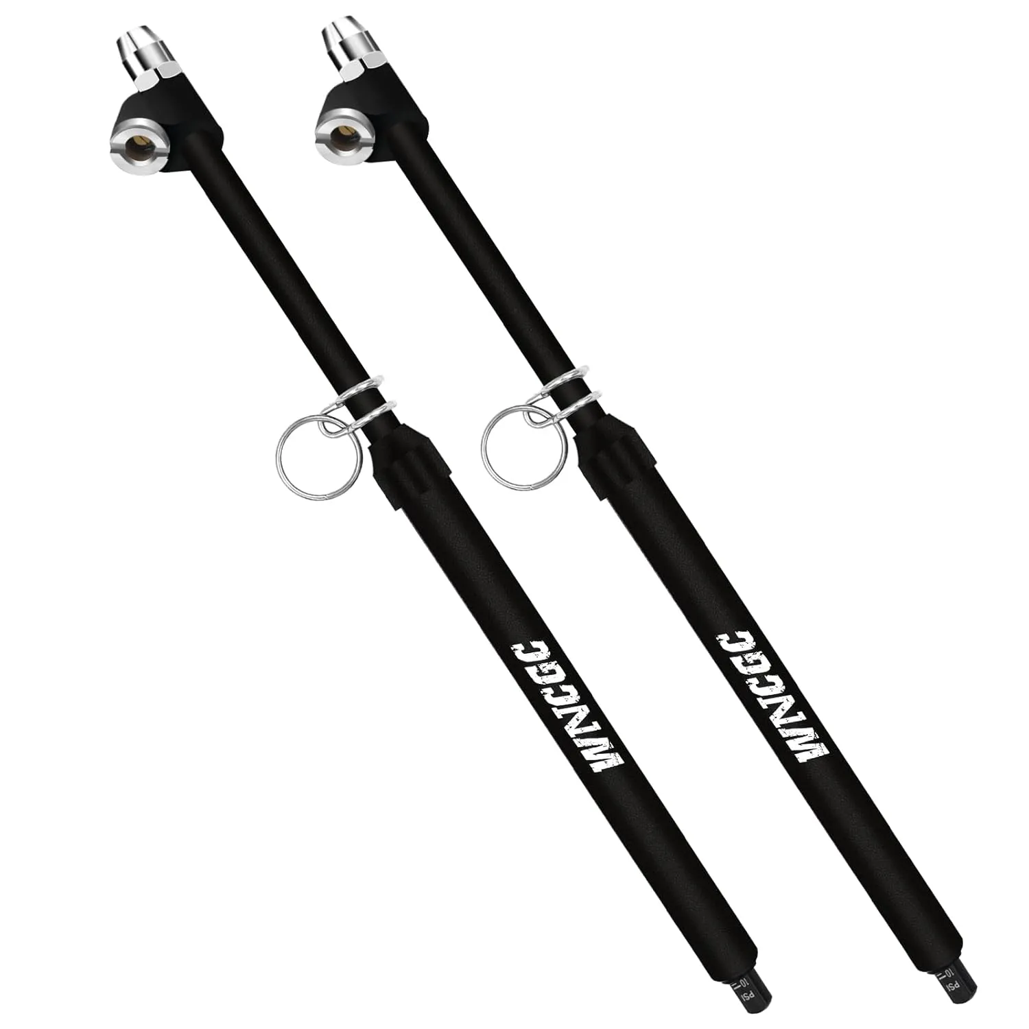 Tire Pressure Gauge 10-150 PSI, Heavy Duty Air Gauge Tire Pressure with Two Side Aluminum Scaleplate, Dual Head Truck Tire Gauges for Tire Pressure, 2 Pack