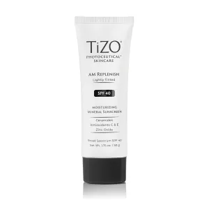 TIZO Photoceutical AM Replenish Lightly Tinted Creams, Gels, & Lotions SPF 40, 1.75 Fl Oz