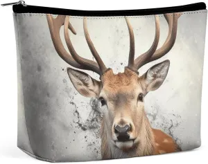 Toiletry Bag for Women Animal Deer Cosmetic Bag Portable Capacity Travel Makeup Bags with Zipper Lightweight Cute Beauty Makeup Organizer for Traveling, Accessories, Essentials