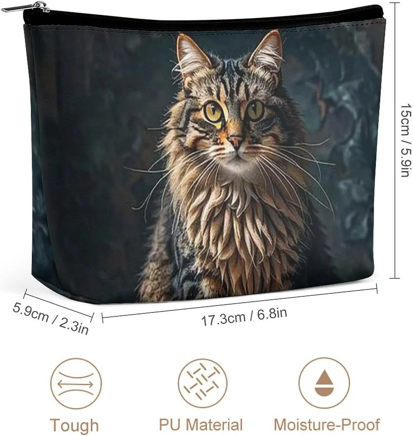 Toiletry Bag for Women Cute And Lovely Cat Cosmetic Bag Portable Capacity Travel Makeup Bags with Zipper Lightweight Cute Beauty Makeup Organizer for Traveling, Accessories, Essentials
