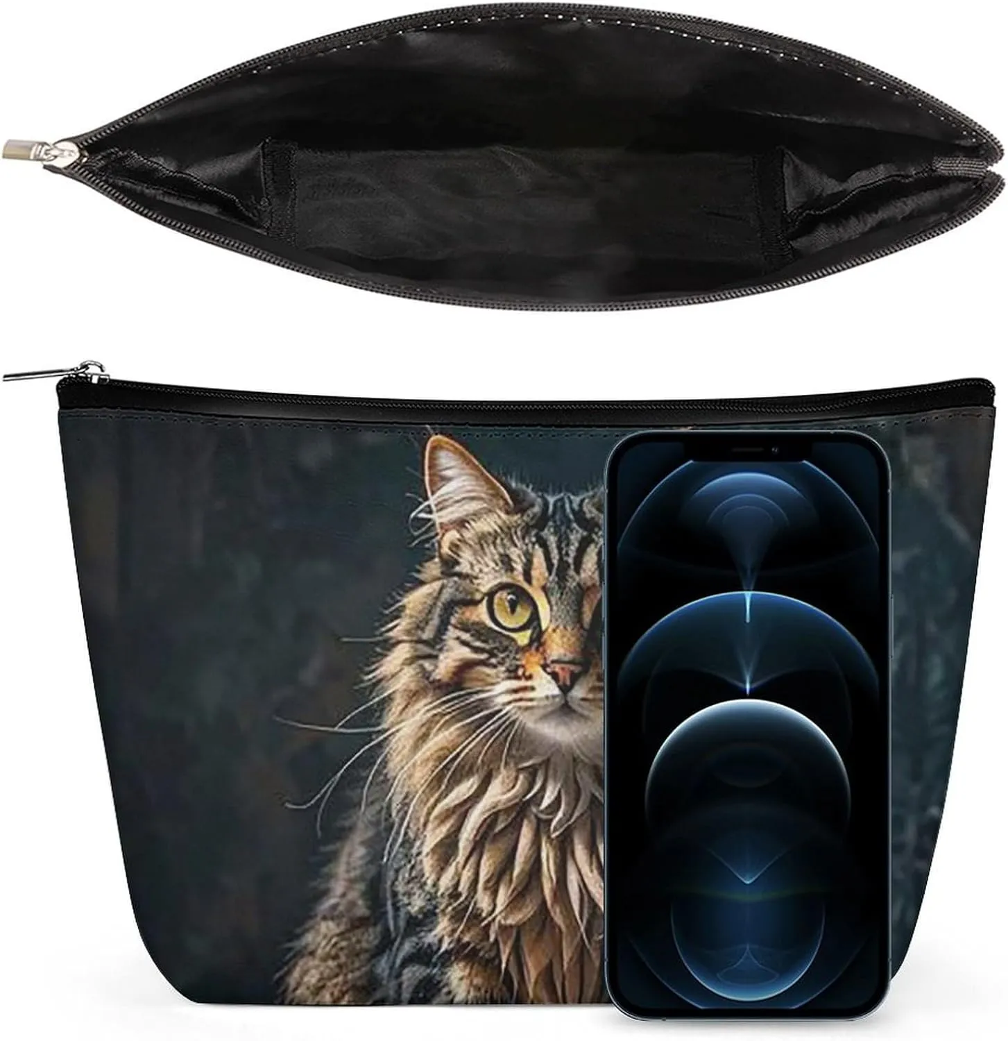 Toiletry Bag for Women Cute And Lovely Cat Cosmetic Bag Portable Capacity Travel Makeup Bags with Zipper Lightweight Cute Beauty Makeup Organizer for Traveling, Accessories, Essentials