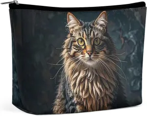 Toiletry Bag for Women Cute And Lovely Cat Cosmetic Bag Portable Capacity Travel Makeup Bags with Zipper Lightweight Cute Beauty Makeup Organizer for Traveling, Accessories, Essentials