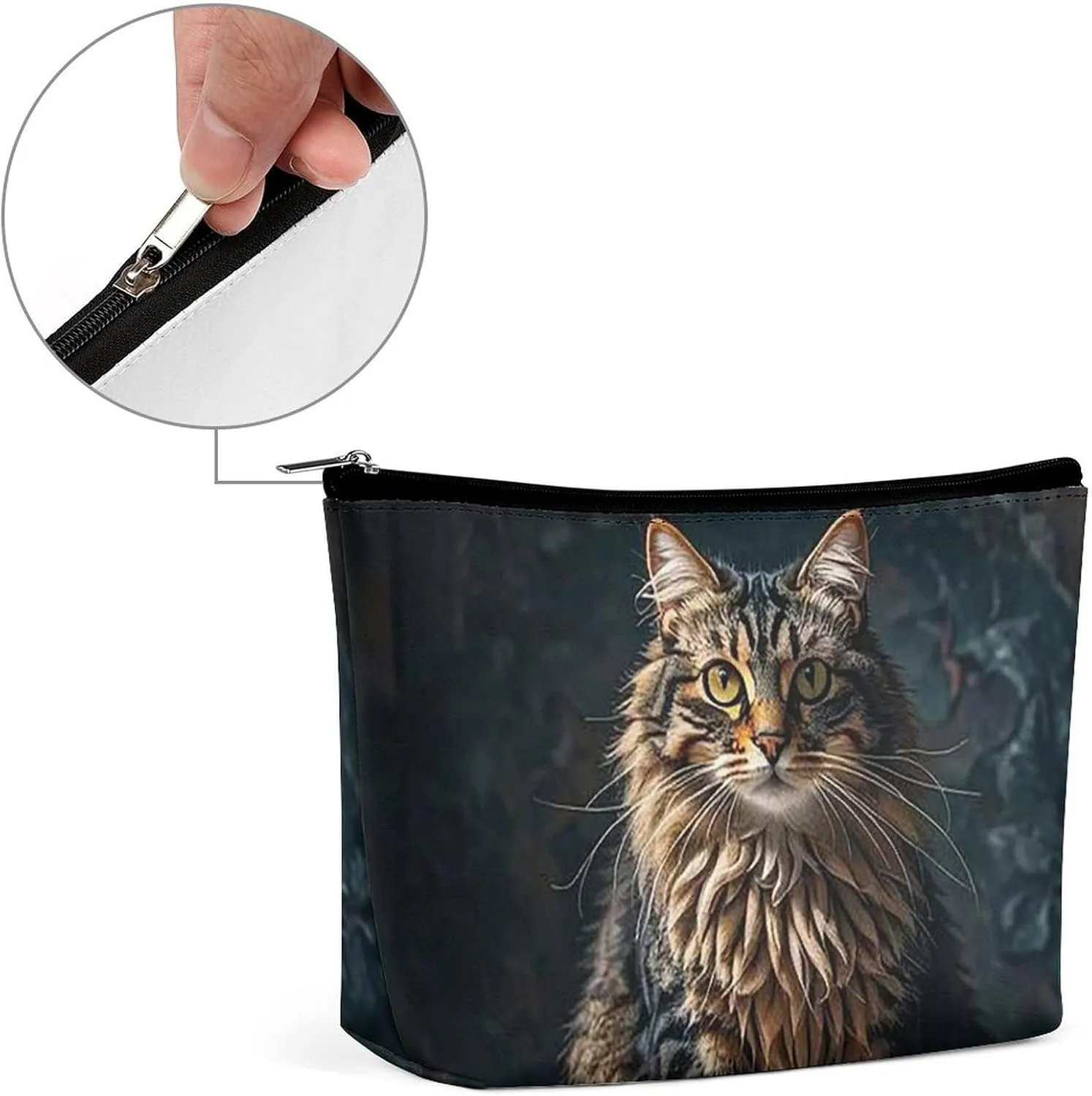 Toiletry Bag for Women Cute And Lovely Cat Cosmetic Bag Portable Capacity Travel Makeup Bags with Zipper Lightweight Cute Beauty Makeup Organizer for Traveling, Accessories, Essentials