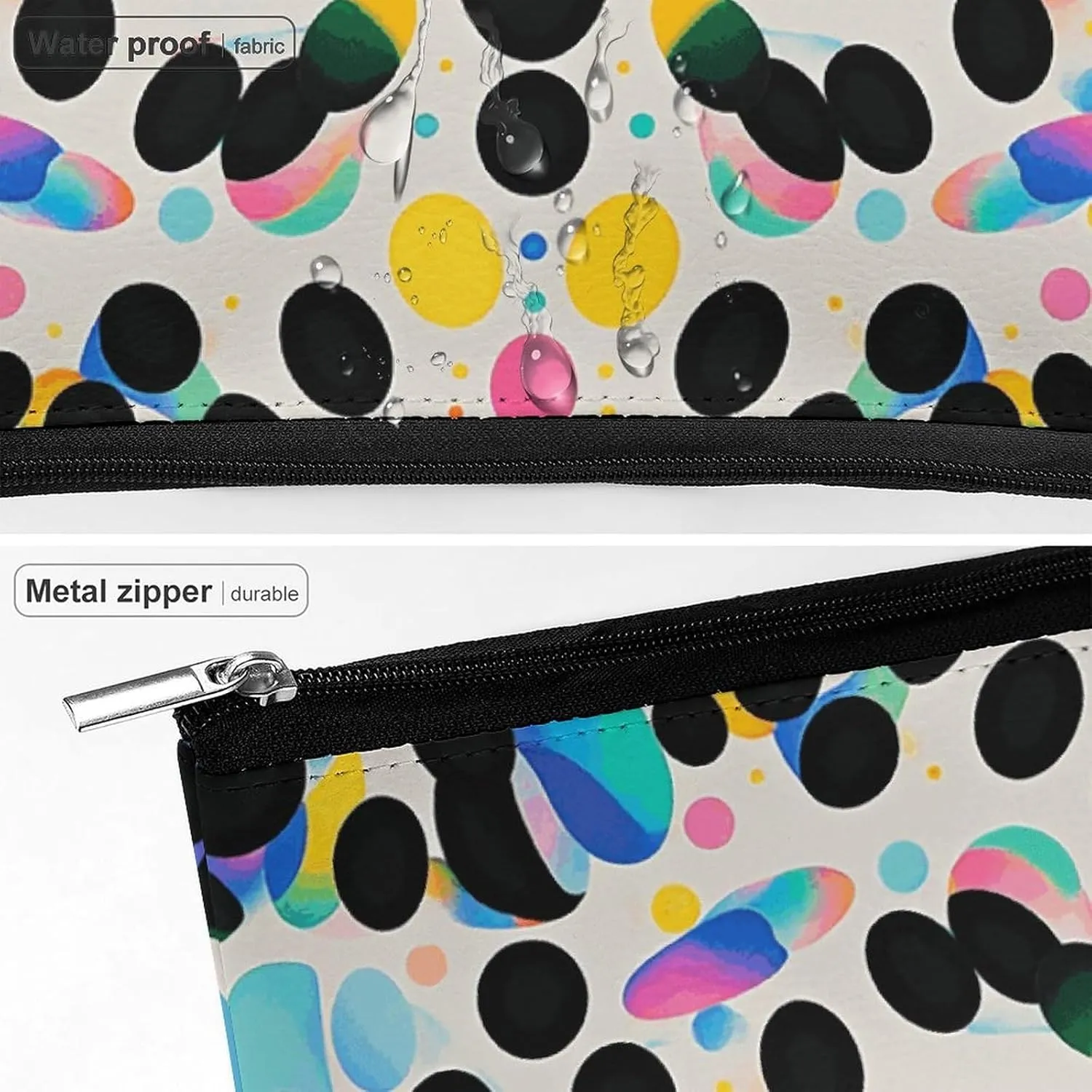 Toiletry Bag for Women Glitter Rainbow Polka Dot Cosmetic Bag Portable Capacity Travel Makeup Bags with Zipper Lightweight Cute Beauty Makeup Organizer for Traveling, Accessories, Essentials