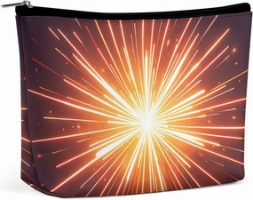 Toiletry Bag for Women Explosion Firework 3D Cosmetic Bag Portable Capacity Travel Makeup Bags with Zipper Lightweight Cute Beauty Makeup Organizer for Traveling, Accessories, Essentials