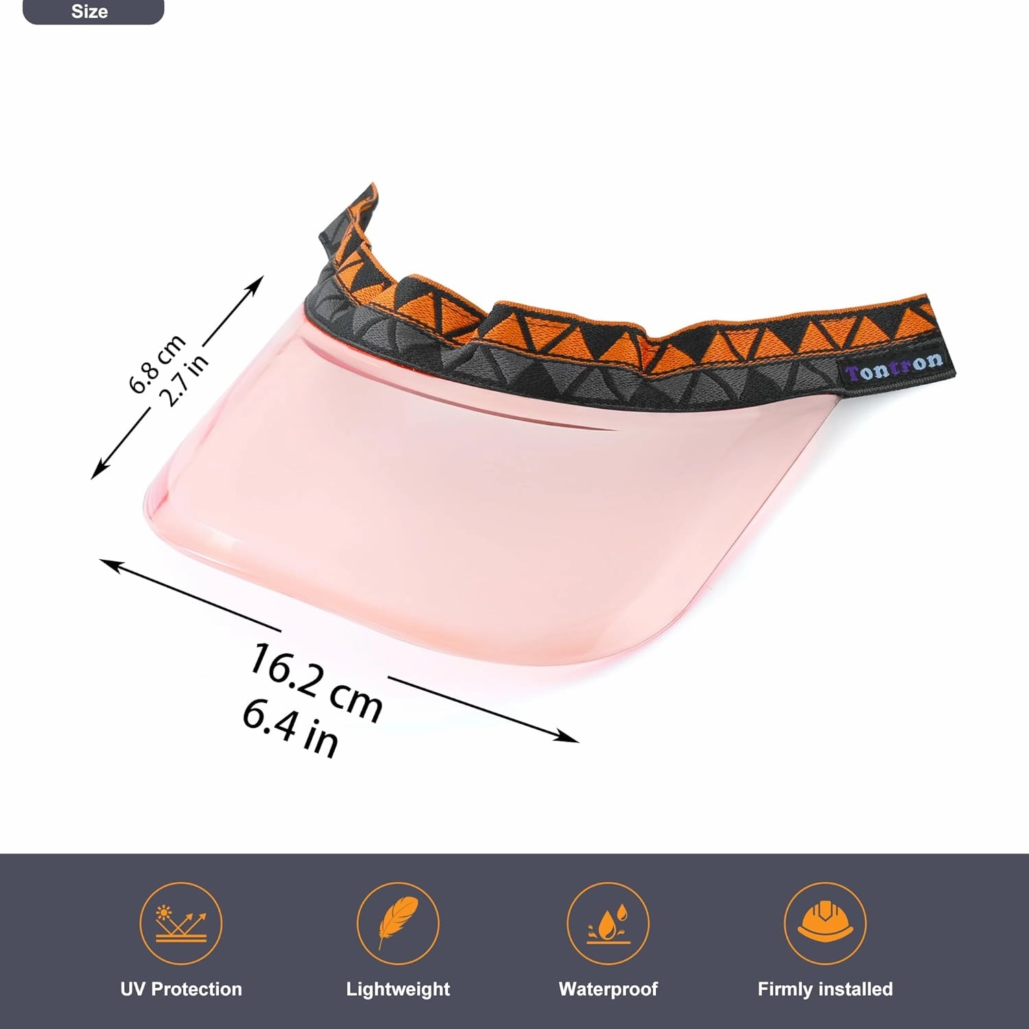 Tontron Colourvisor Removable Helmet Visor | Helmet Brim (Pink)