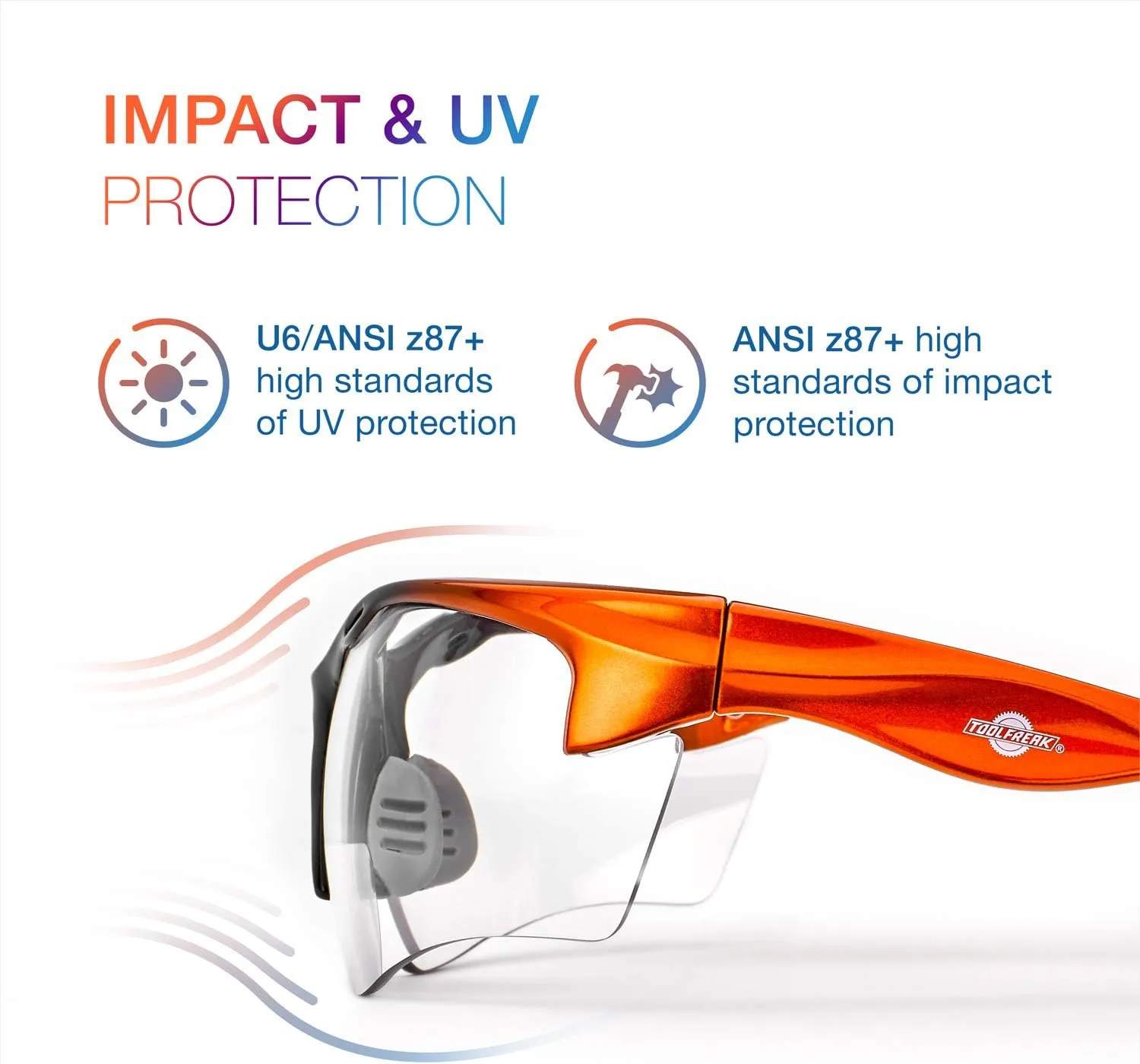 ToolFreak Rebel Bifocal Safety Glasses, ANSI z87  Impact and UV