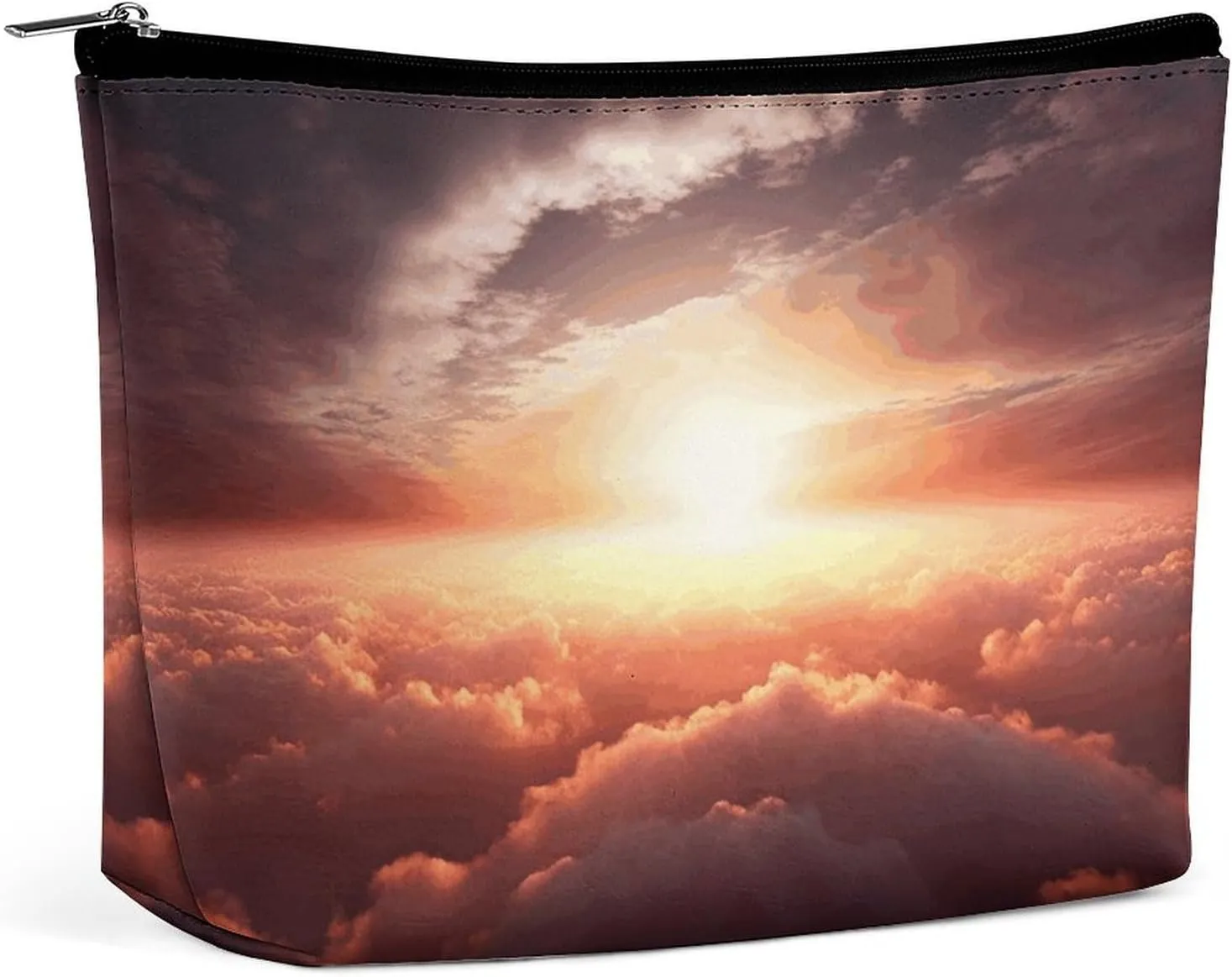Travel Makeup Bag Portable Cosmetic Bag Sun Sunrise Cloud Makeup Storage Bag for Women/girl