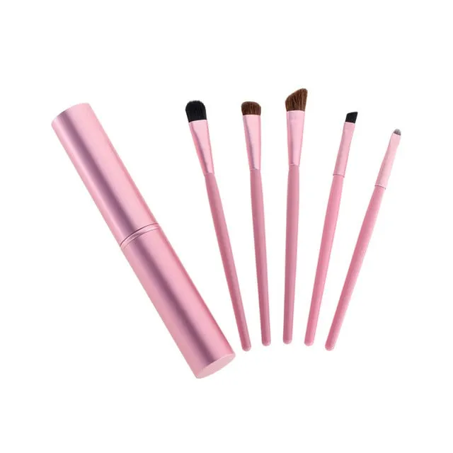Travel Portable Mini Eye Makeup Brushes Set 5pcs