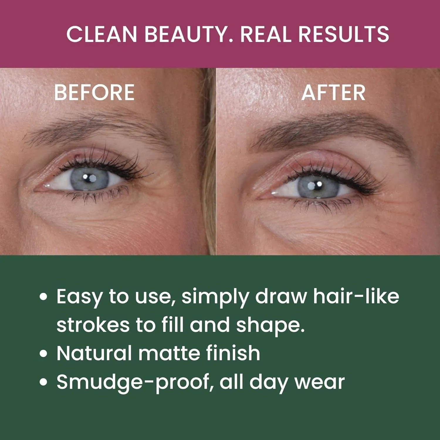 True   Luscious Brow Definer Pencil - Pomade & Powder Combo With Organic Castor Oil - Fills, Shapes Eyebrows - Waterproof - Blonde