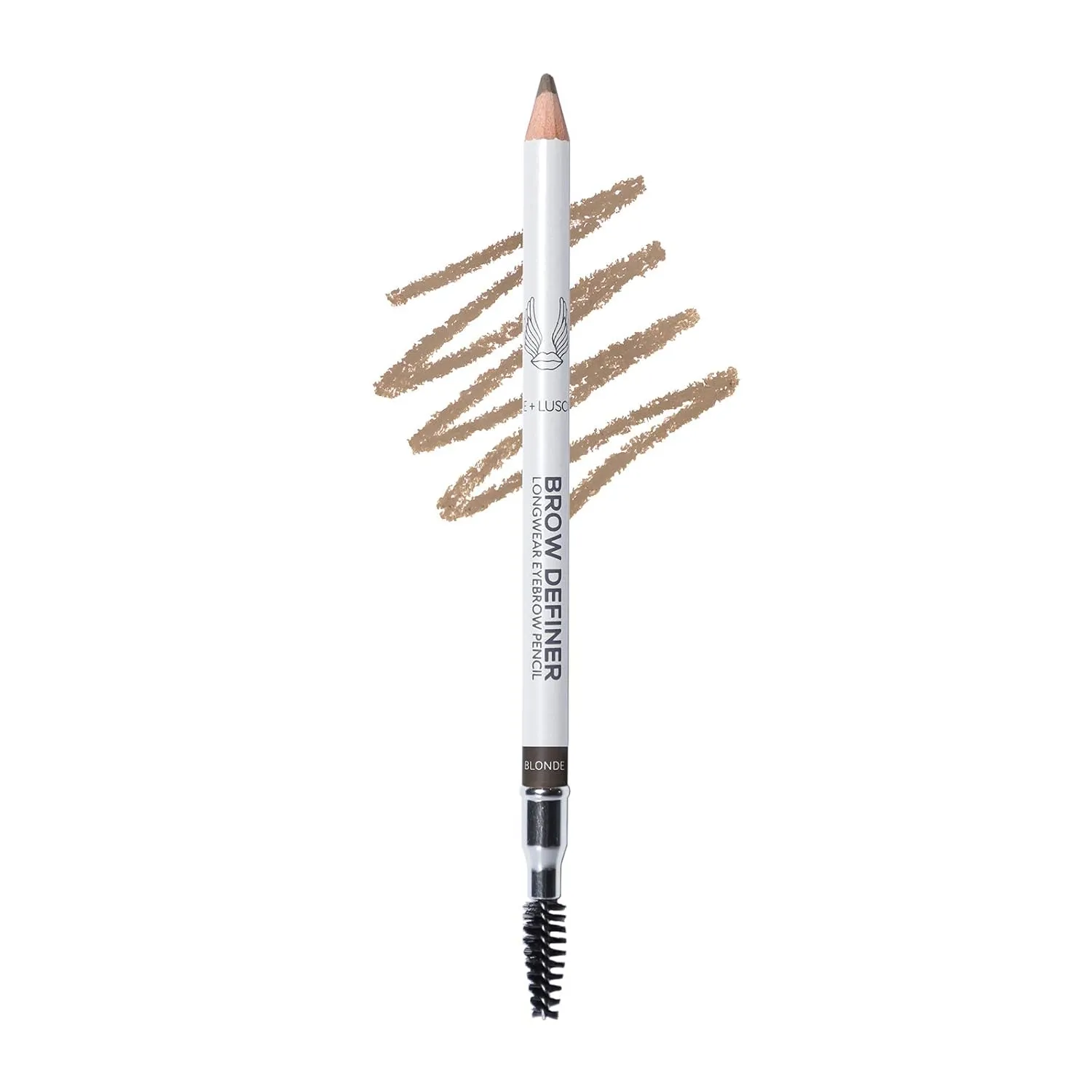 True   Luscious Brow Definer Pencil - Pomade & Powder Combo With Organic Castor Oil - Fills, Shapes Eyebrows - Waterproof - Blonde