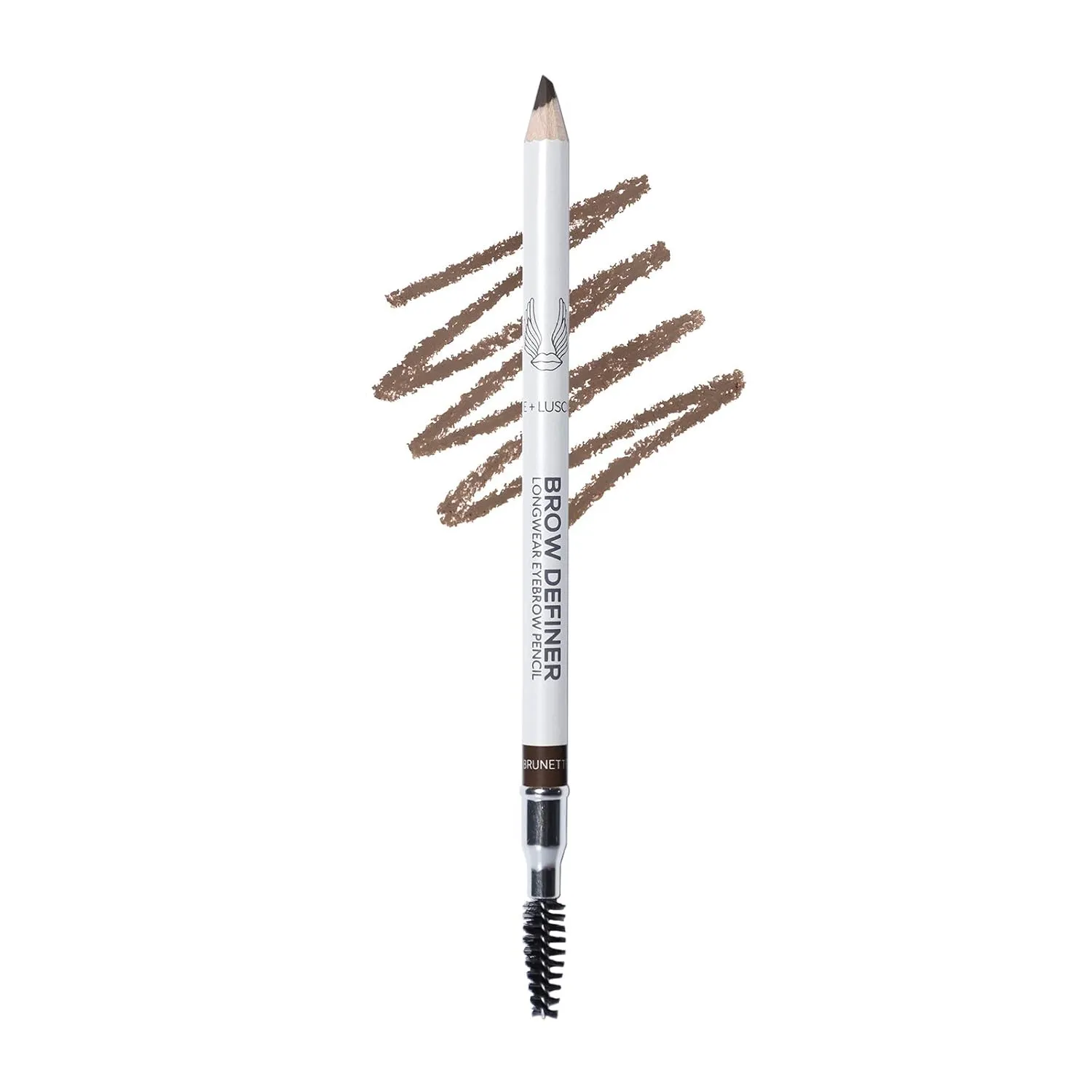 True   Luscious Brow Definer Pencil - Pomade & Powder Combo With Organic Castor Oil - Fills, Shapes Eyebrows - Waterproof - Brunette