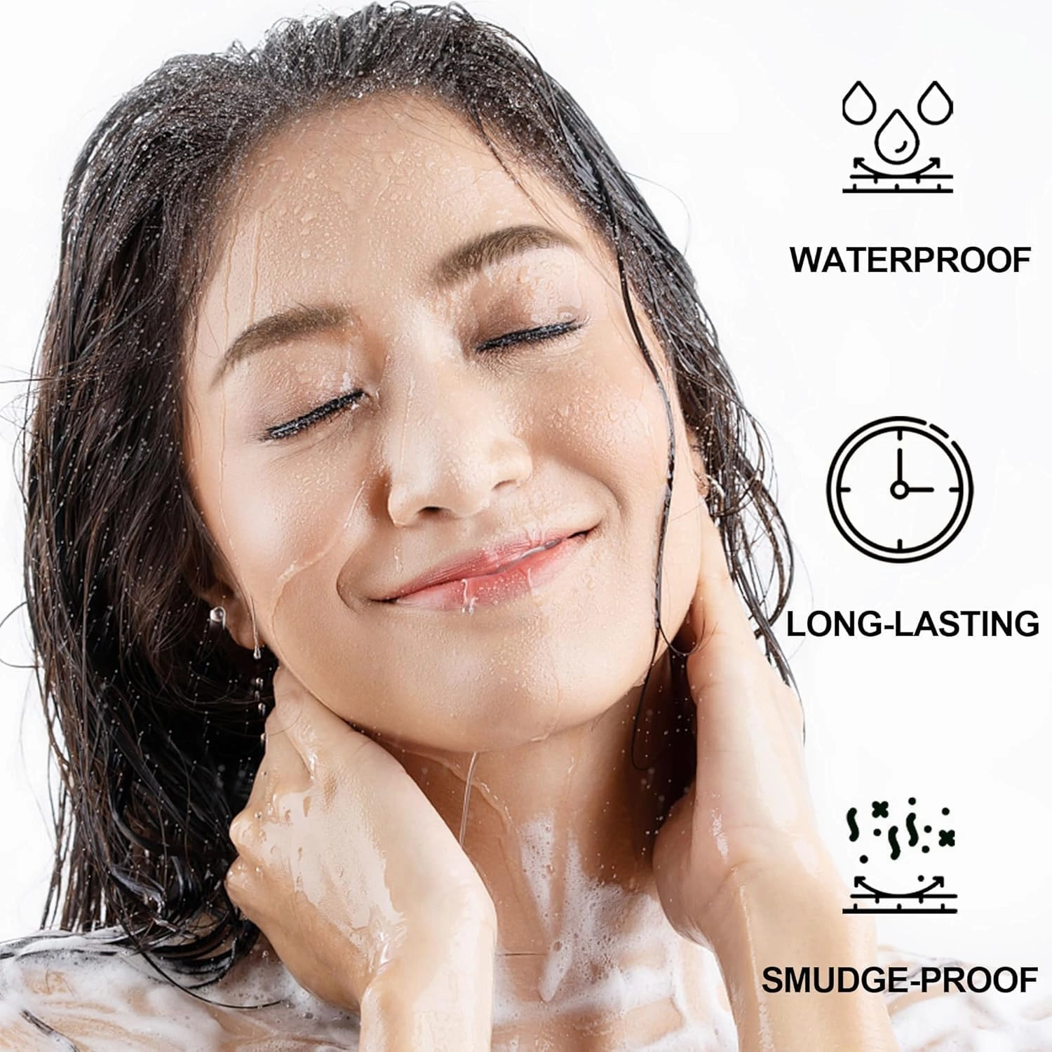 Two Eyebrow Pencils, 2025 NEW Waterproof Magic Eyebrow Pencil, Dual-Ended 3D Microblading Eyebrow Pen with 4 Tip & Eyebrow Brush, Makeup Long-Lasting Eyebrow Pen for Women (03#Gray*2)