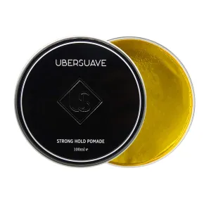 ubersuave Hair Styling Pomade for Men (3.4 Ounces / 100ml) - Matte Finish, Maximum Hold, No Flakes, All Hair Types, Water Based, Floral Cologne Scent (Strong Hold)
