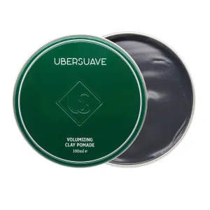 ubersuave | Volumizing Clay Pomade For Men | Long-Lasting Strong Hold | Effortless Washability | Extra Strength Wax For Humid Climates | Matte Finish | Citrus Scent | 3.4 Ounces | Flake Free