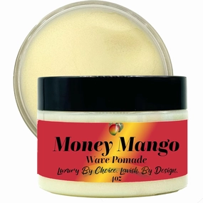 Ultra-Smooth 360 Wave Pomade for Men, Deep Waves Natural Pomade, Strong Hold and Shine for Wavy Hair, Shea Butter and Mango Butter, Non-Greasy Formula (Money Mango Pomade, 4oz)