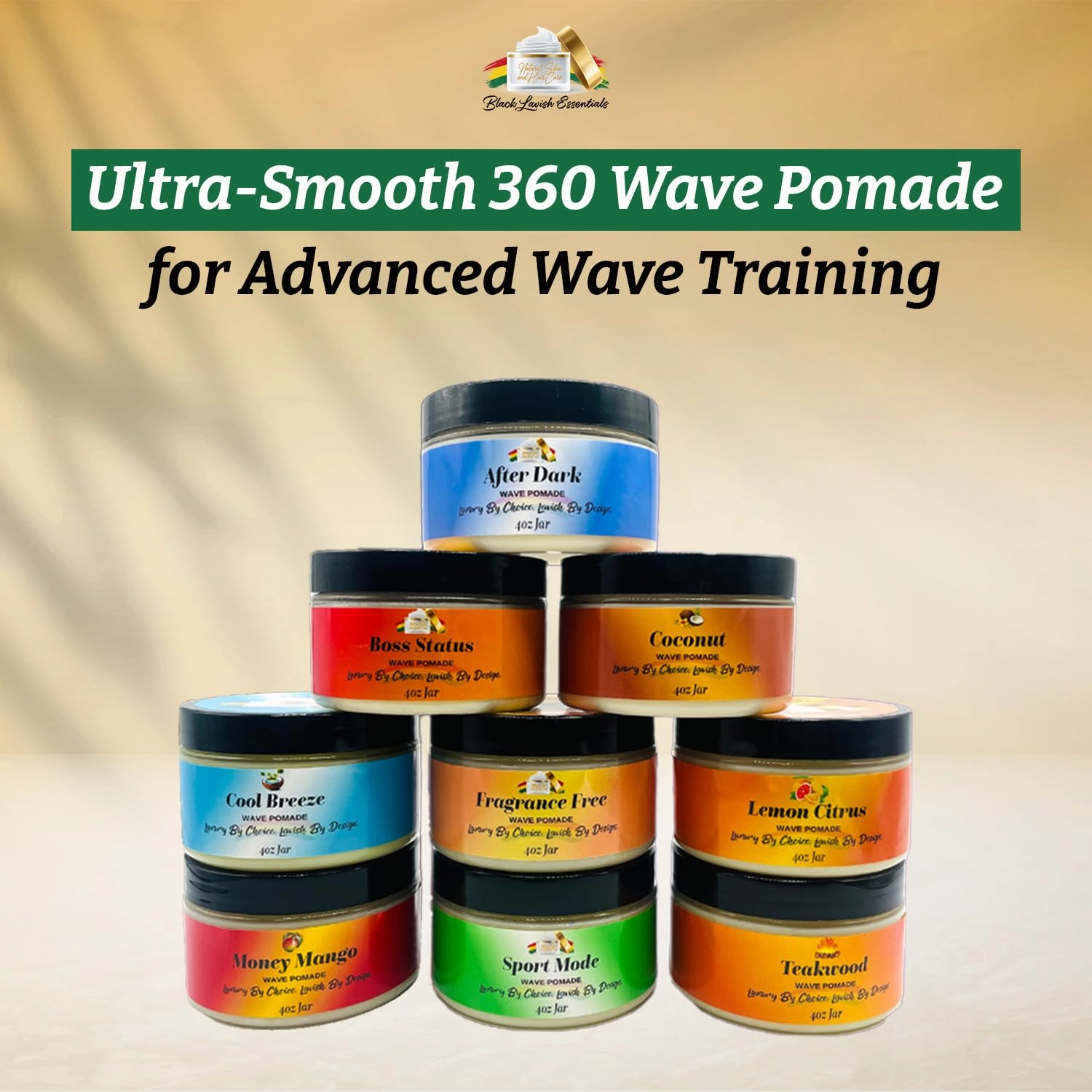 Ultra-Smooth 360 Wave Pomade for Men, Deep Waves Natural Pomade, Strong Hold and Shine for Wavy Hair, Shea Butter and Mango Butter, Non-Greasy Formula (Money Mango Pomade, 4oz)