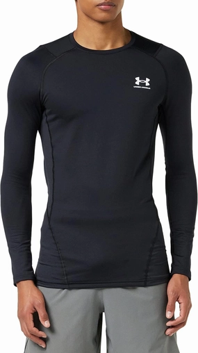 Under Armour - Mens ColdGear Armour Fitted Crew Long-Sleeve T-Shirt, Color Black (001), Size: XX-Large x Tall