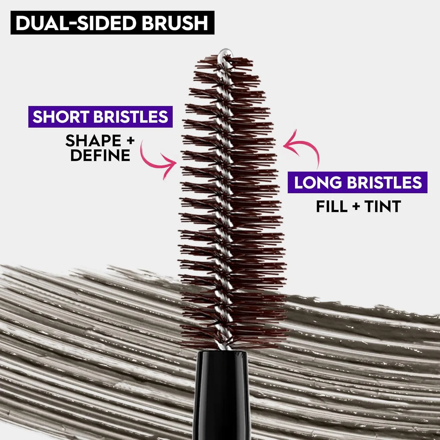 Urban Decay Big Bush Volumizing Tinted Eyebrow Gel, Waterproof, Smudge-Resistant, Flake-Resistant, Buildable Brow Gel Fibers, Long-lasting, Up to 24 HR Hold, Nourishing Castor Oil, Vegan - 0.19 fl oz