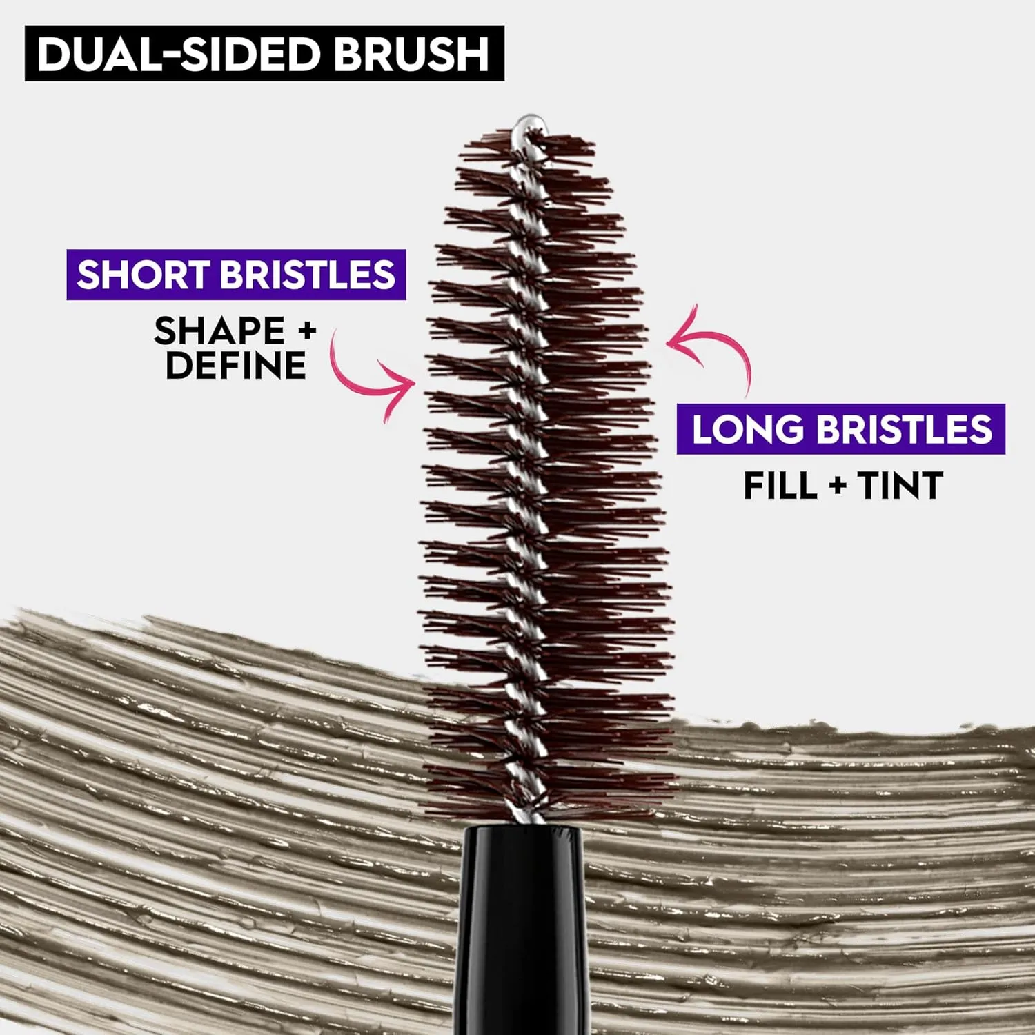 Urban Decay Big Bush Volumizing Tinted Eyebrow Gel, Waterproof, Smudge-Resistant, Flake-Resistant, Buildable Brow Gel Fibers, Long-lasting, Up to 24 HR Hold, Nourishing Castor Oil, Vegan - 0.19 fl oz