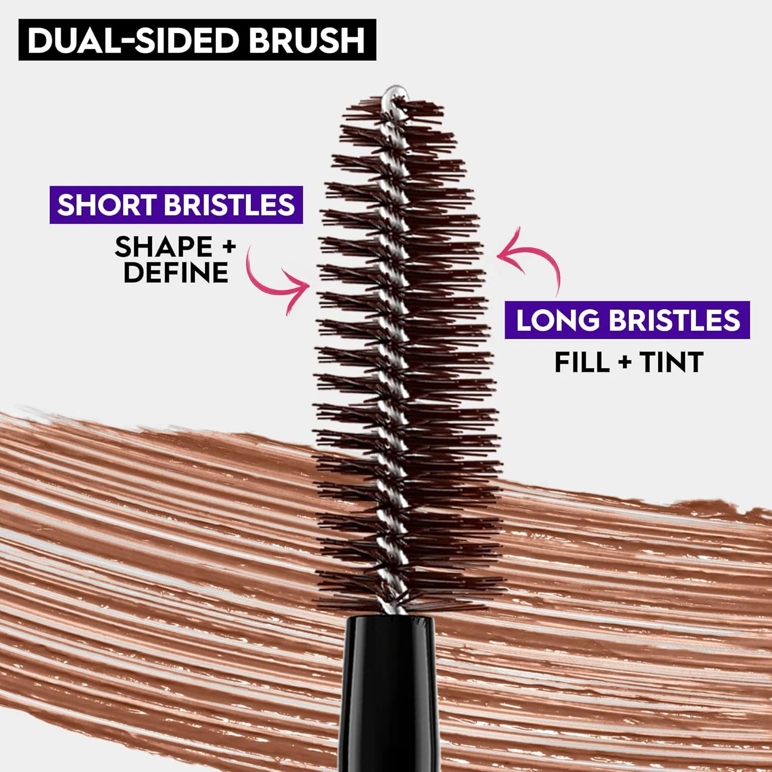 Urban Decay Big Bush Volumizing Tinted Eyebrow Gel, Waterproof, Smudge-Resistant, Flake-Resistant, Buildable Brow Gel Fibers, Long-lasting, Up to 24 HR Hold, Nourishing Castor Oil, Vegan - 0.19 fl oz