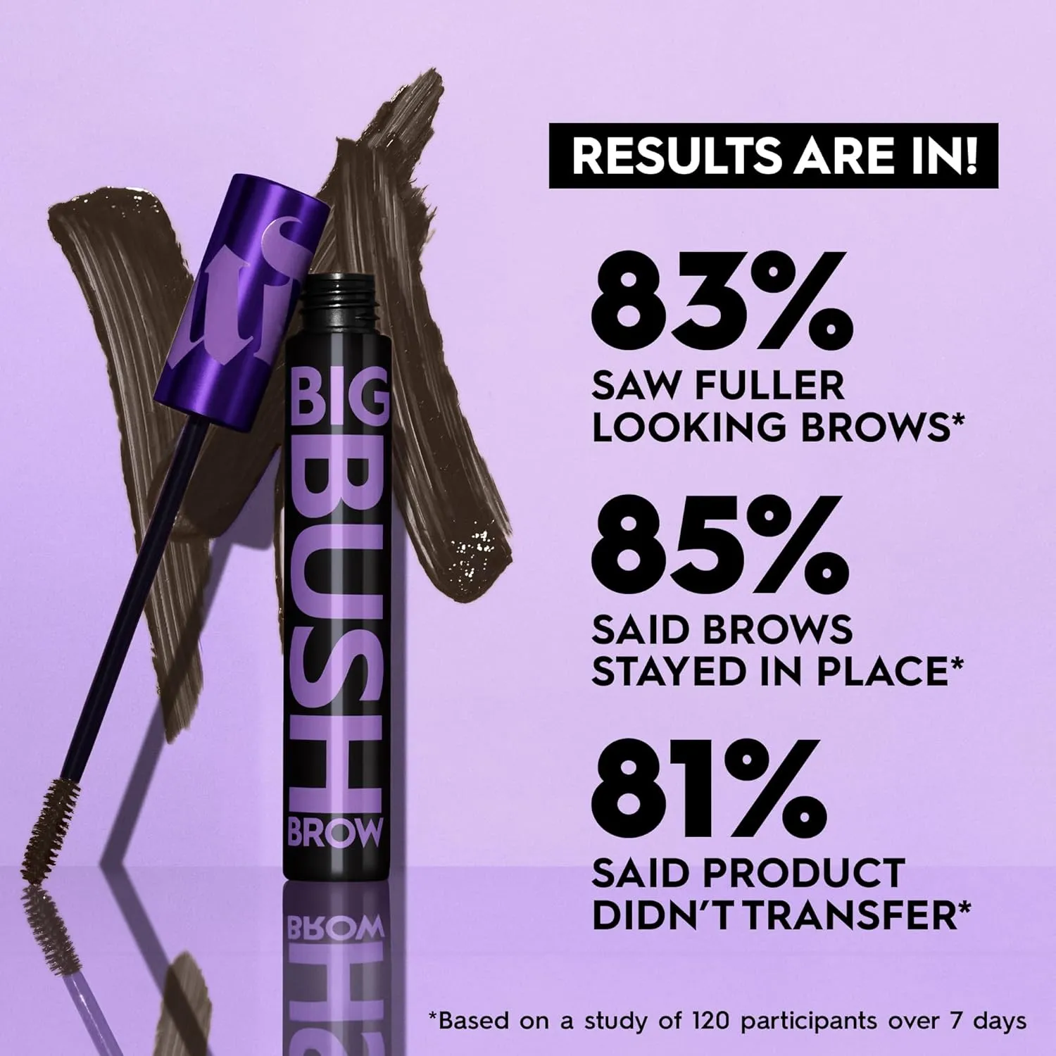 Urban Decay Big Bush Volumizing Tinted Eyebrow Gel, Waterproof, Smudge-Resistant, Flake-Resistant, Buildable Brow Gel Fibers, Long-lasting, Up to 24 HR Hold, Nourishing Castor Oil, Vegan - 0.19 fl oz