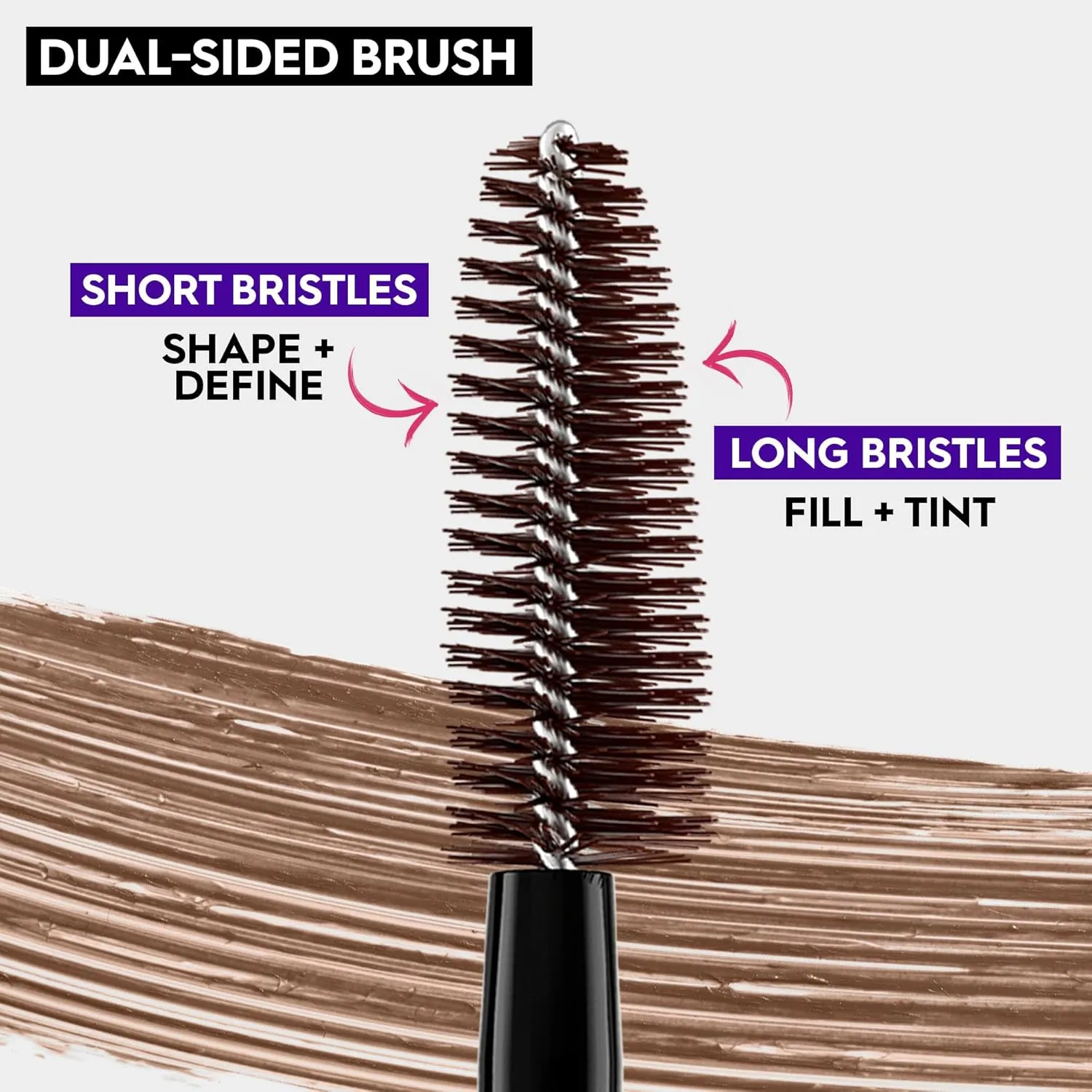 Urban Decay Big Bush Volumizing Tinted Eyebrow Gel, Waterproof, Smudge-Resistant, Flake-Resistant, Buildable Brow Gel Fibers, Long-lasting, Up to 24 HR Hold, Nourishing Castor Oil, Vegan - 0.19 fl oz
