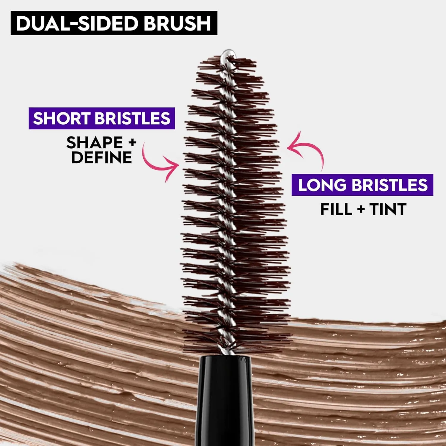 Urban Decay Big Bush Volumizing Tinted Eyebrow Gel, Waterproof, Smudge-Resistant, Flake-Resistant, Buildable Brow Gel Fibers, Long-lasting, Up to 24 HR Hold, Nourishing Castor Oil, Vegan - 0.19 fl oz