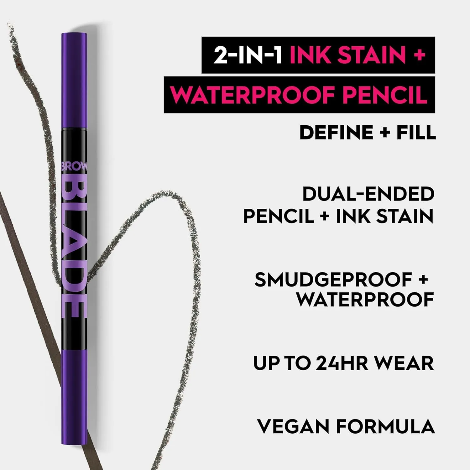 Urban Decay Brow Blade 2-in-1 Eyebrow Pen & Waterproof Pencil, Smudge-proof, Transfer-resistant, Ink Stain & Creamy Brow Pencil, Vegan, Cruelty-free - 0.01 oz