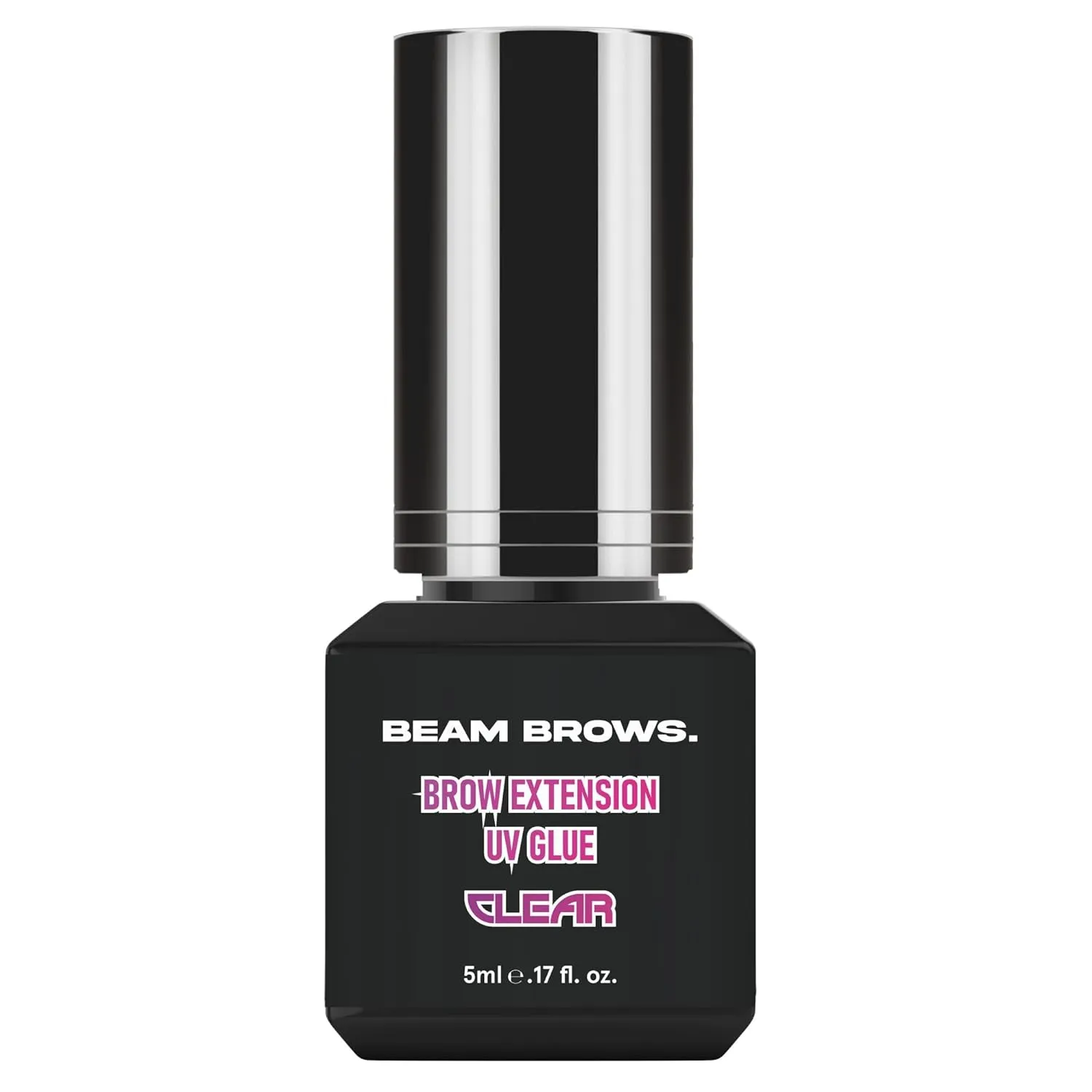 UV Brow Extensions Glue - Clear - Fast-Curing Transparent Eyebrow Adhesive for UV Extension Systems - Flexible, Long-Lasting Hold, Smudge-Proof Finish (Clear)