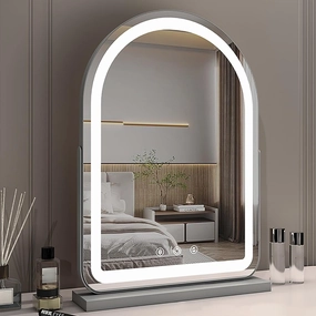Vanity Mirror with Lights, Dimmable LED Lighted Makeup Mirror, Mirror for Makeup Dressing Table Lighted, with 3 Color Modes and Dimmer Switch, for Dressing Room & Bedroom ( Color : Bright white , Size
