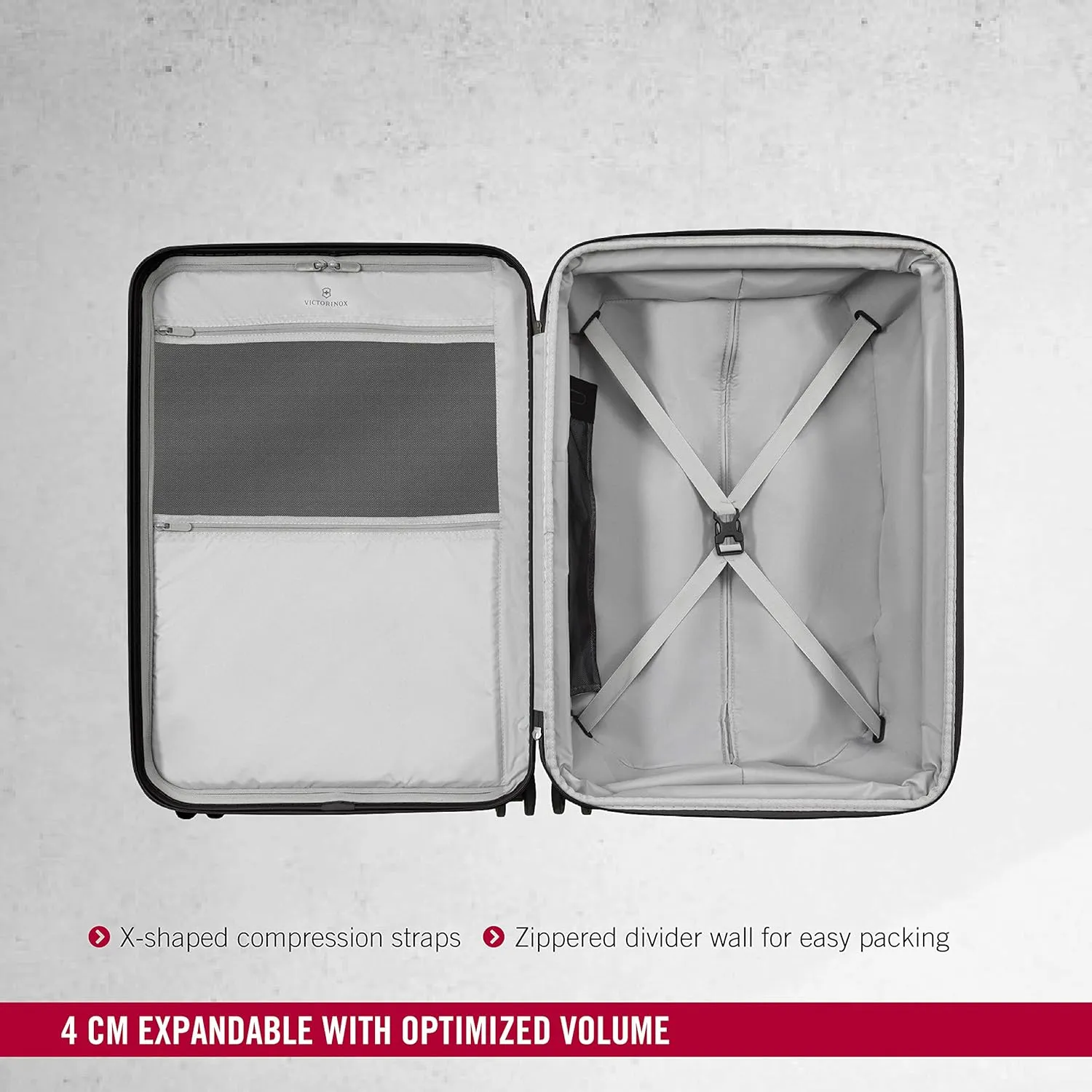 Victorinox Connex Hardside Spinner Luggage, Black, Checked-Large (28") (605671)