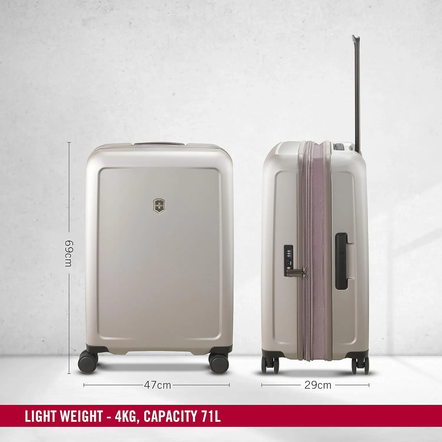 Victorinox Connex Hardside Spinner Luggage, Falcon, Checked-Medium (26")