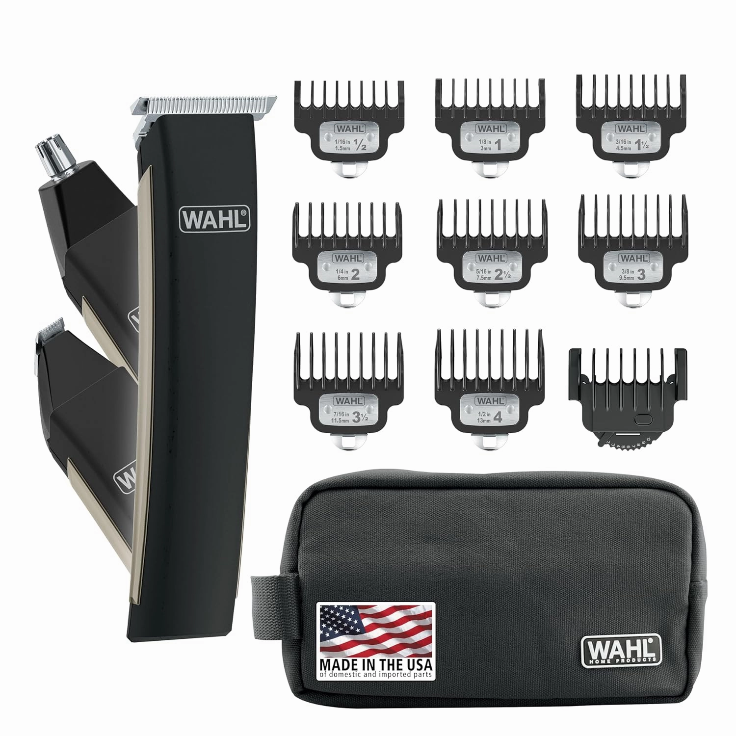 Wahl USA Rechargeable Lithium Ion 2.0 Beard Trimmer for Men - Facial Hair Trimmer with Precision T Blade for Grooming, Detailing Head, Light Touch Ups, Ear Nose & Eyebrow Model 9886-300