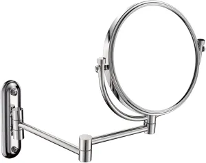 Wall Mounted 1X＆3X/5X/7X/10X Magnifying Makeup Mirror, 8 Inch Double Sided Chrome Finish Brass Extendable Swivel Shaving Vanity Mirrors,10x (Color : 5X)