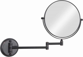 Wall Mounted Makeup Mirror, 1X＆3X/5X/7X/10X Magnification Vanity Mirrors, 8 Inch Double Sided Brass Folding Swivel Shaving Mirrors,Rose Gold,3X (Color : Black, Size : 7X)