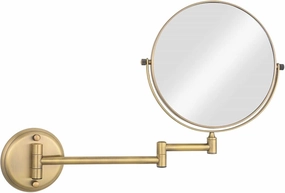 Wall Mounted Makeup Mirror, 1X＆3X/5X/7X/10X Magnification Vanity Mirrors, 8 Inch Double Sided Brass Folding Swivel Shaving Mirrors,Rose Gold,3X (Color : Bronze, Size : 10X)