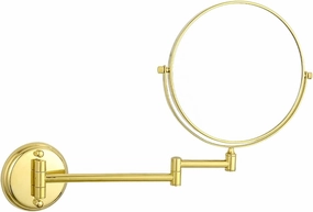 Wall Mounted Makeup Mirror, 1X＆3X/5X/7X/10X Magnification Vanity Mirrors, 8 Inch Double Sided Brass Folding Swivel Shaving Mirrors,Rose Gold,3X (Color : Gold, Size : 3X)