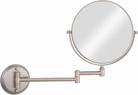 Wall Mounted Makeup Mirror, 1X＆3X/5X/7X/10X Magnification Vanity Mirrors, 8 Inch Double Sided Brass Folding Swivel Shaving Mirrors,Rose Gold,3X (Color : Nickel, Size : 10X)