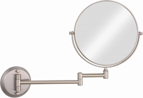Wall Mounted Makeup Mirror, 1X＆3X/5X/7X/10X Magnification Vanity Mirrors, 8 Inch Double Sided Brass Folding Swivel Shaving Mirrors,Rose Gold,3X (Color : Nickel, Size : 5X)