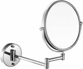 Wall Mounted Makeup Mirror, 1X＆3X/5X/7X/10X Magnification Vanity Mirrors, 8 Inch Double Sided Chrome Finished Folding Swivel Shaving Mirrors,5X (Color : 5X)