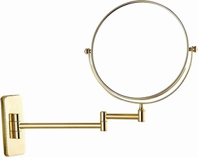 Wall Mounted Makeup Mirror, 1X＆3X/5X/7X/10X Magnification Vanity Mirrors, Bathroom 8 Inch Double Sided Folding Swivel Shaving Mirrors,Gold,7X (Color : Gold, Size : 3X)