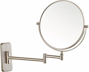 Wall Mounted Makeup Mirror, 1X＆3X/5X/7X/10X Magnification Vanity Mirrors, Bathroom 8 Inch Double Sided Folding Swivel Shaving Mirrors,Gold,7X (Color : Nickel, Size : 7X)