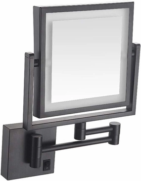 Wall Mounted Makeup Mirror 8-Inch Two-Sided Swivel Wall Mount Mirror with 3X Magnification, 360 Degree Swivel (Color : Matte Black, Size : Plug)