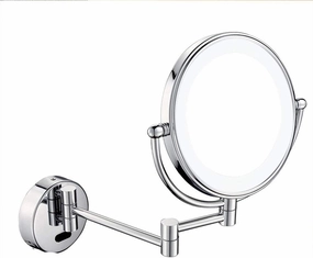 Wall Mounted Makeup Mirror with 3X Magnification for Girls 360 Degree Swivel Two-Sided Extendable Bathroom and Hotel