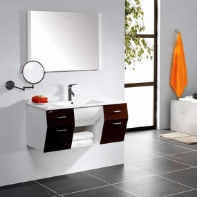 Wall-Mounted Makeup Mirror with Lights, Dual-Sided 1X/3X/5X/7X/10X Magnification, 360° Rotation, Extendable Arm