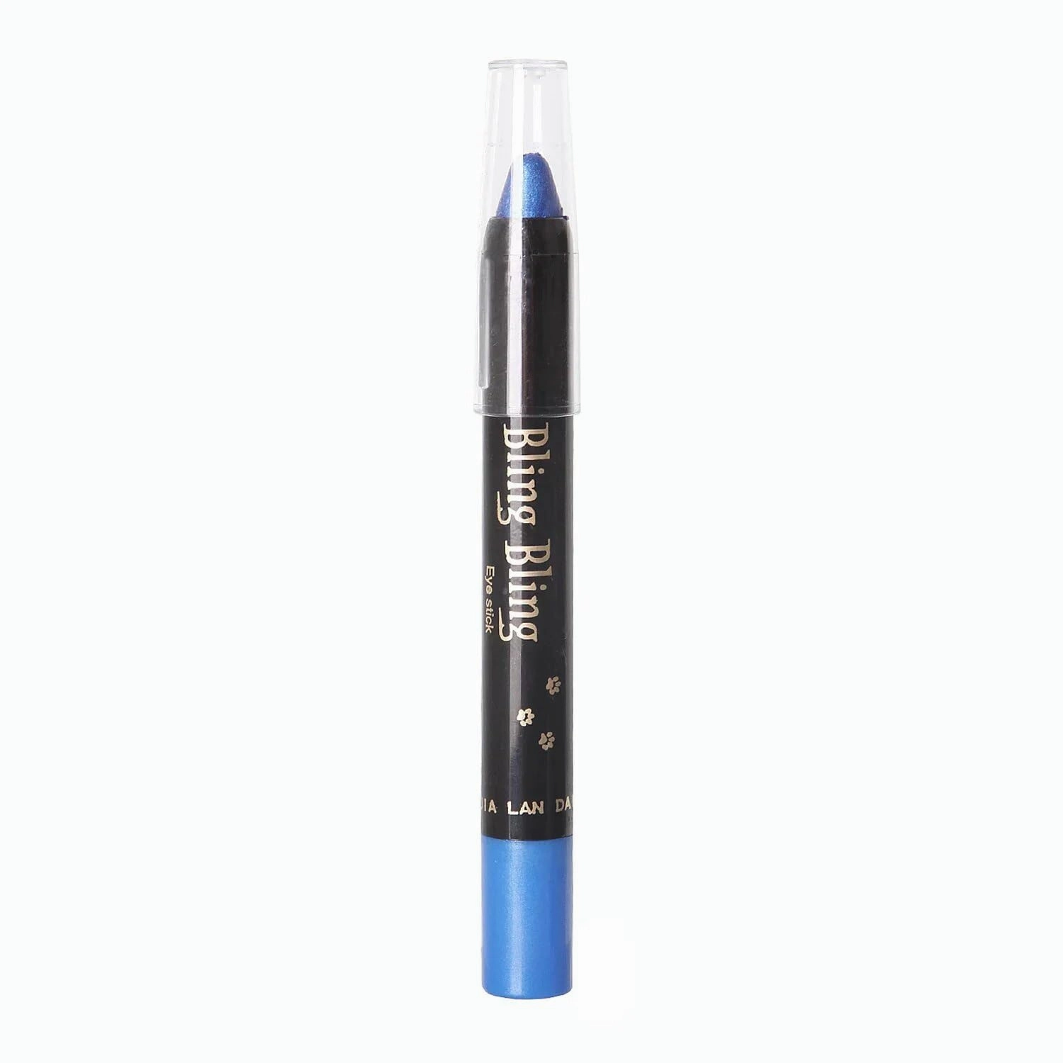 Waterproof Pearlescent Eyeshadow Eyeliner Pencil Glitter Matte Nude Eye Shadow Makeup Pigment Silkworm (Dark blue)